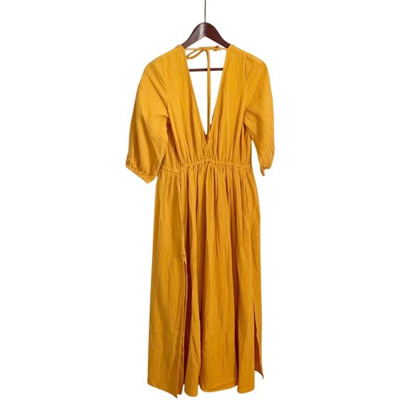 Bird & Knoll Alijandra Maxi Dress XS Yellow NWT - Picture 10 of 15
